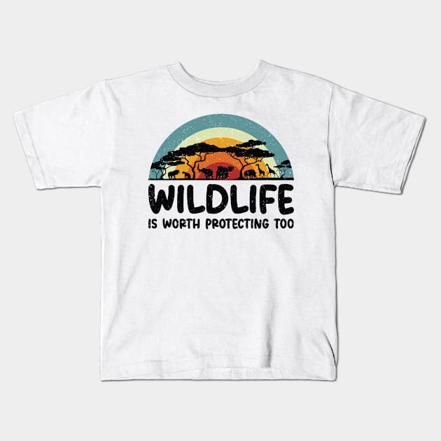 World Wildlife Day Animal Protection Wildlife Conservation Kids T-Shirt by Tom´s TeeStore